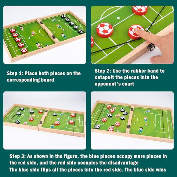 4 in 1 Football Winner Board Games Chess Board Set, Ludo Board Game, Desktop Par - Picture 6 of 8
